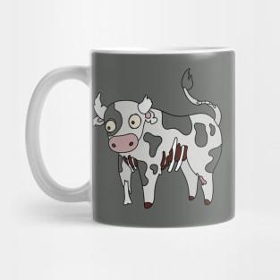 Zombie Cow Cartoon // Funny Halloween Zombie Mug